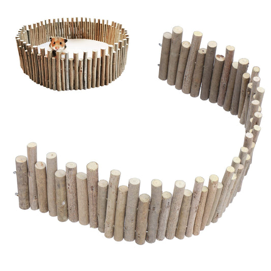 Natural Wooden Bendable Bridge & Hideout for Hamsters