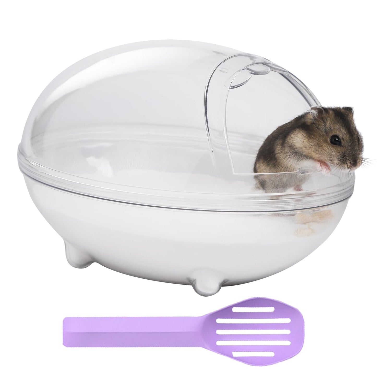 Premium Clear Hamster Sand Bath Container