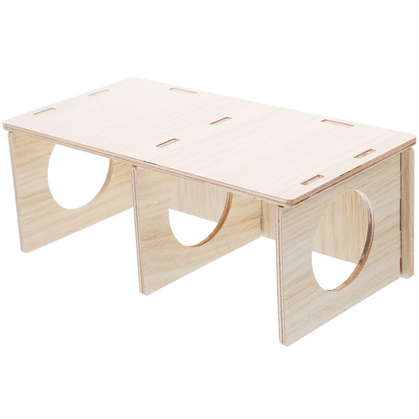 Burrow Haven™ 3-Chamber Wooden Hamster Hideout