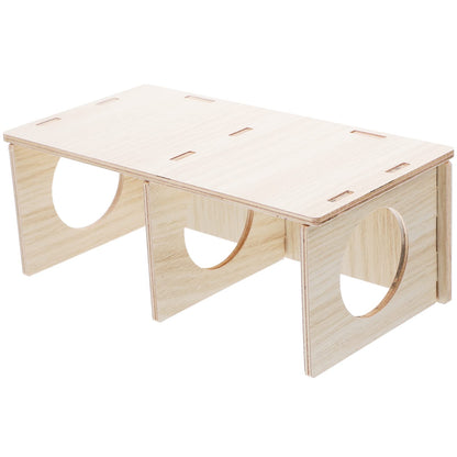 Burrow Haven™ 3-Chamber Wooden Hamster Hideout
