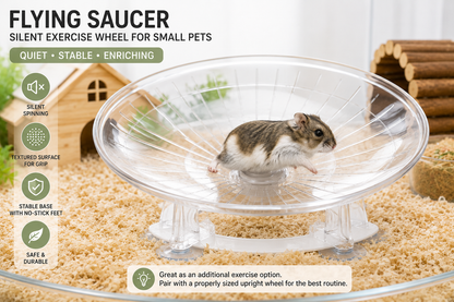 Silent Flying Saucer Exercise Disc for Small Pets