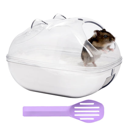 Clear Hamster Sand Bath House