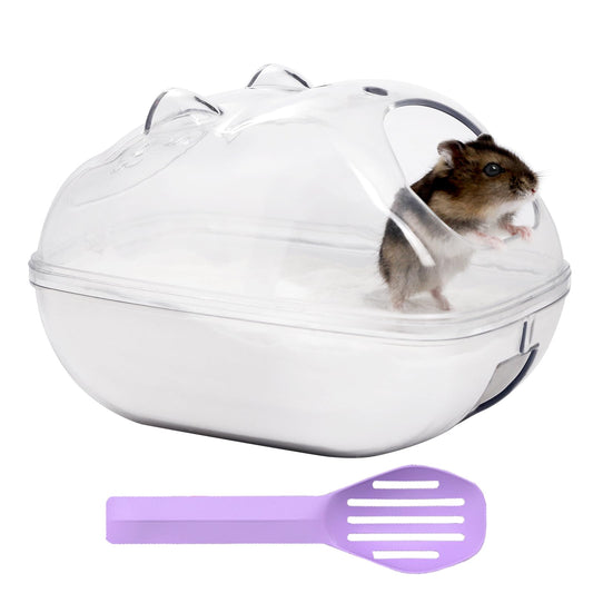 Clear Hamster Sand Bath House