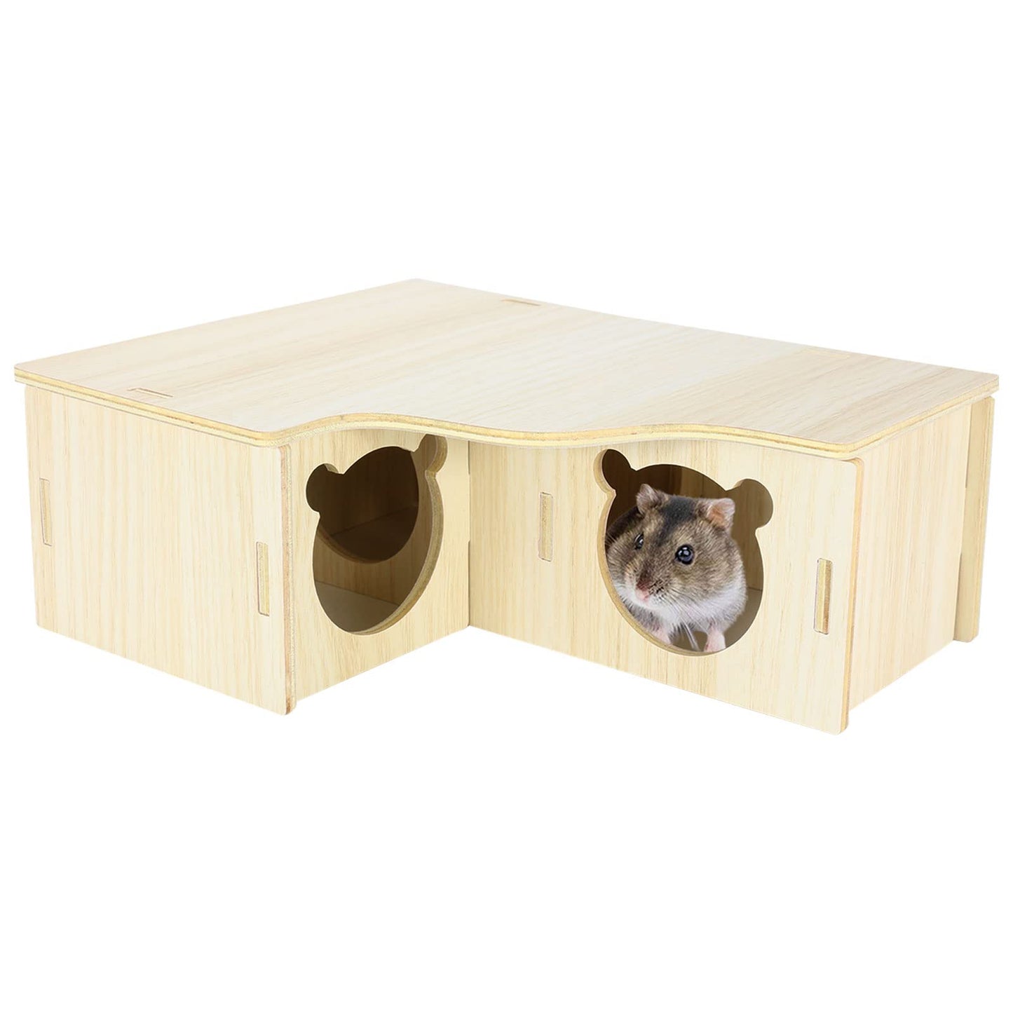 Natural 3-Chamber Hamster Hideout Maze