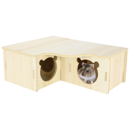 Natural 3-Chamber Hamster Hideout Maze