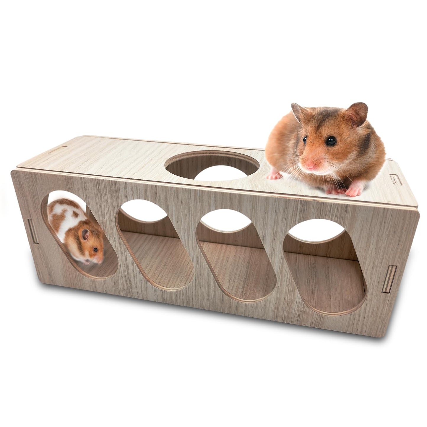 Natural Wooden Hamster Tunnel & Hideout Maze