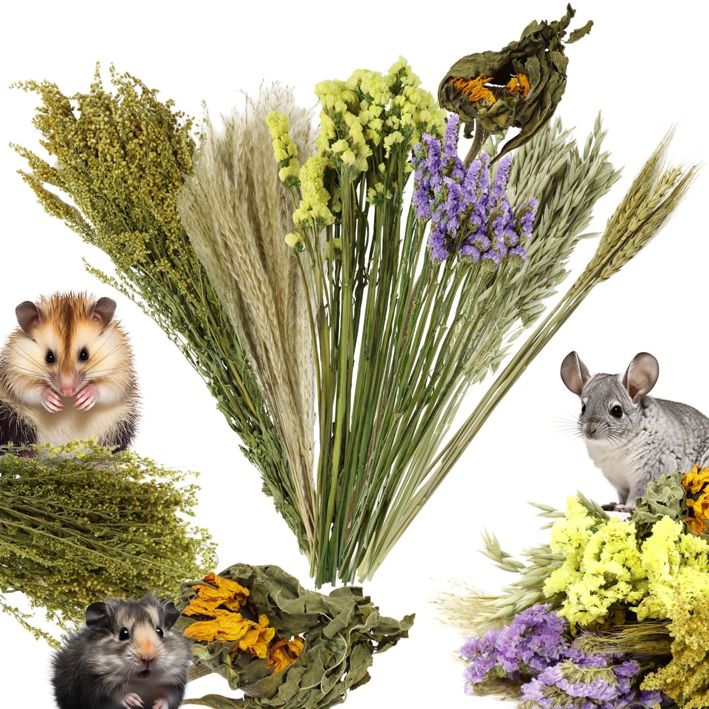 Natural Floral & Herb Habitat Blend for Small Pets