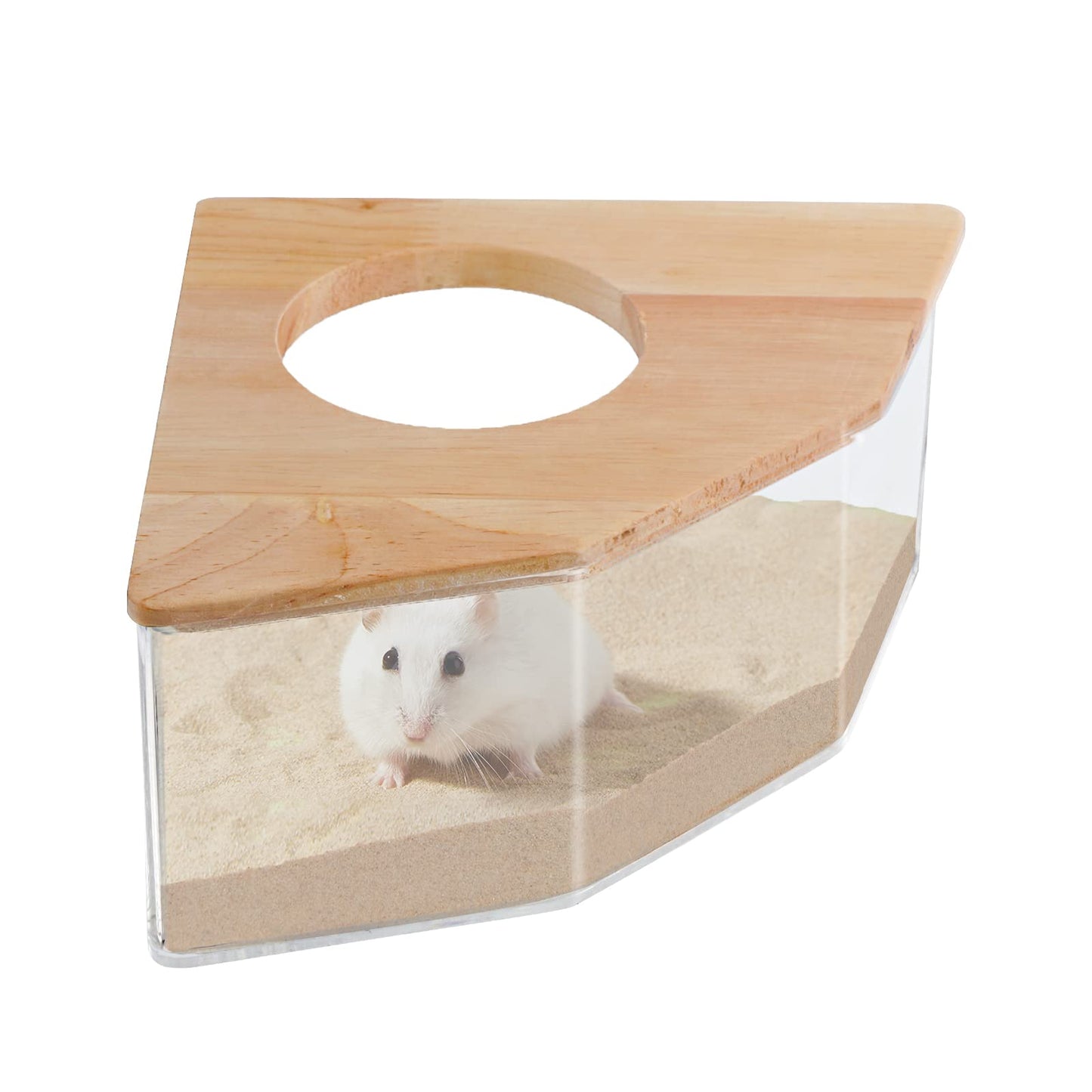 Large Clear Acrylic Hamster Sand Bath House