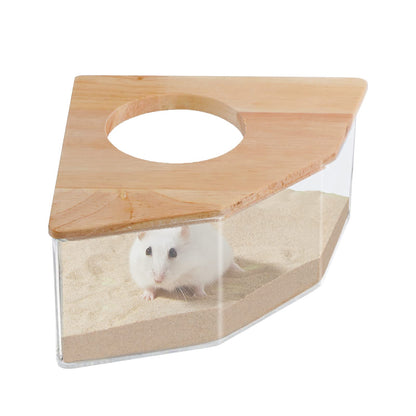 Large Clear Acrylic Hamster Sand Bath House