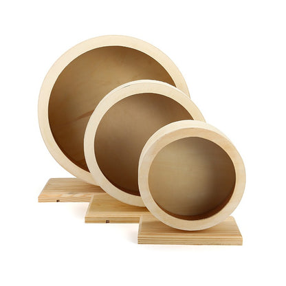 FrayNest SilentGlide™ 12" Wooden Exercise Wheel