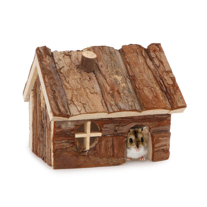 Natural Wooden Hamster Hideout House